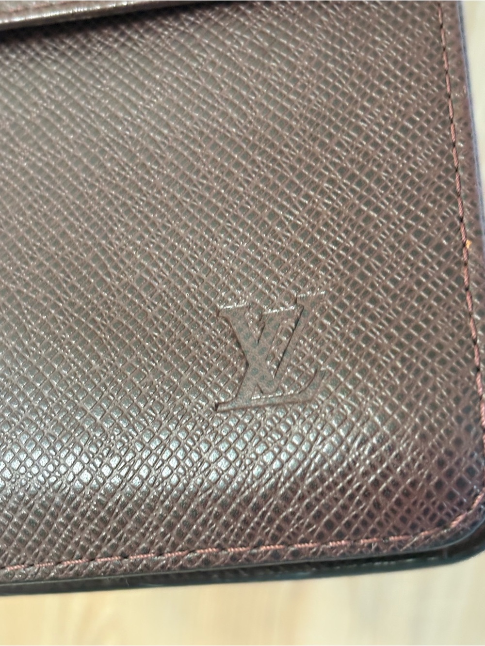 Auth Louis Vuitton Clutch Bag Taiga Serengeti Acajou - Picture 2 of 16